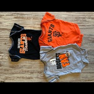 San Francisco Giants baby onesies